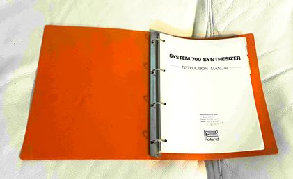 Roland-System 700 original user manual